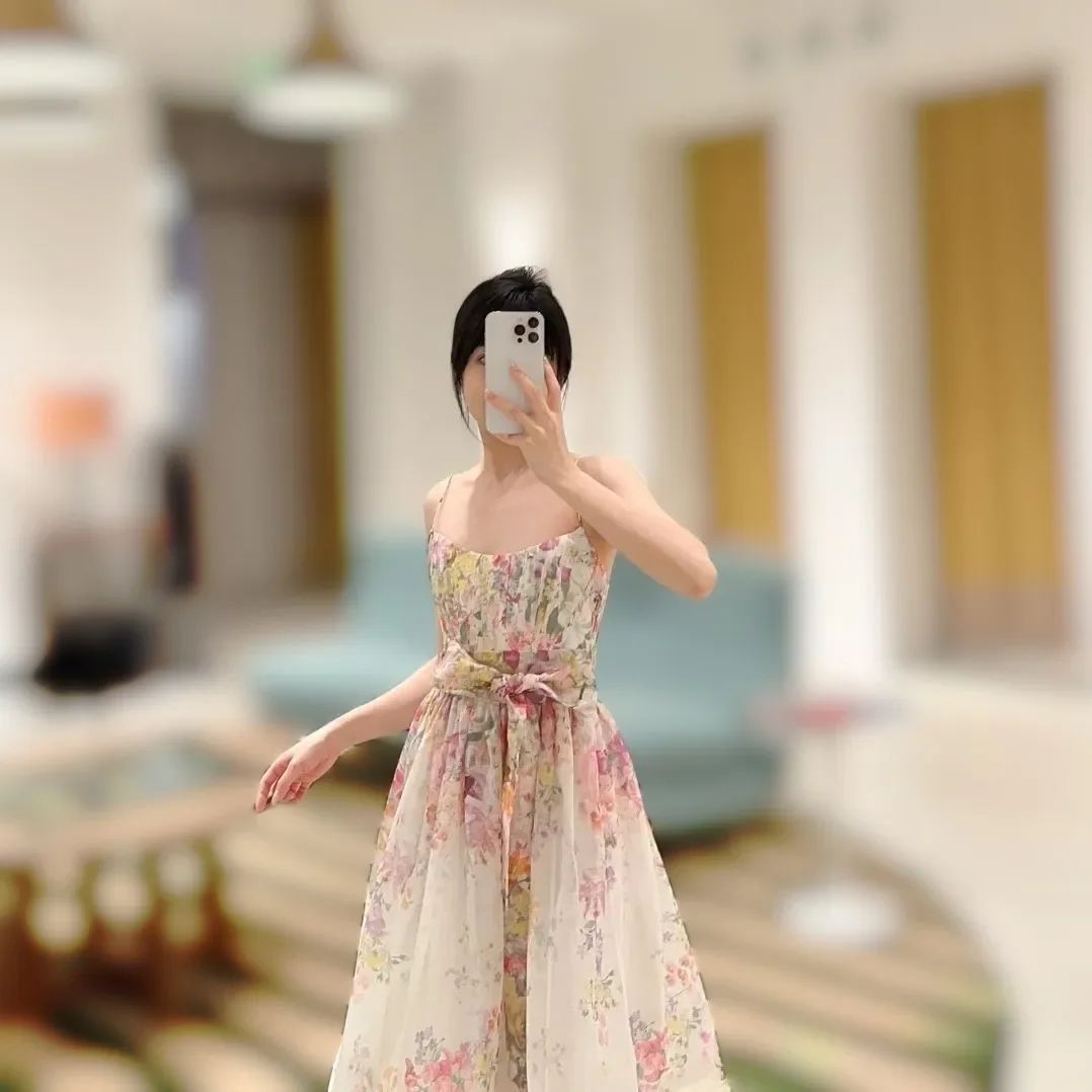 Women's summer slip dress, holiday dress, beautiful, elegant design, fashionable, sweet lady, New Year