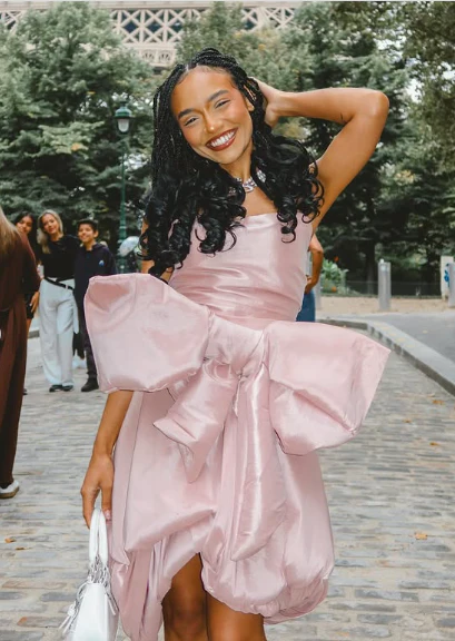 Design Pink Tube Top Bow Irregular 17th Birthday Homecoming Dress