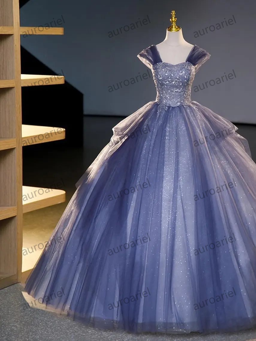 Dreamy Off Shoulder Tulle Prom Dress, Lace Prom Dress, Tulle Prom Dress, Cocktail Dress, Evening Party Dress, Birthday Dress, Party Dress