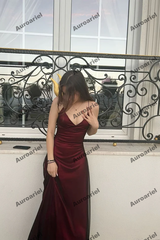 Burgundy Prom Dress Formal Wear Dresses