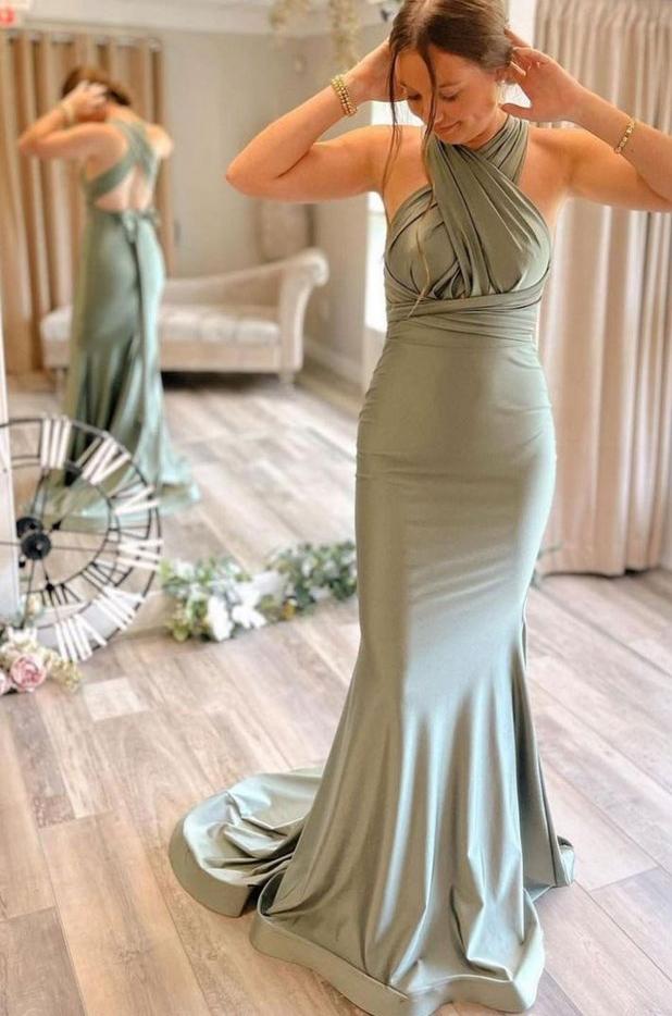 Open Back Sexy Long Prom Dresses,Winter Formal Dresses