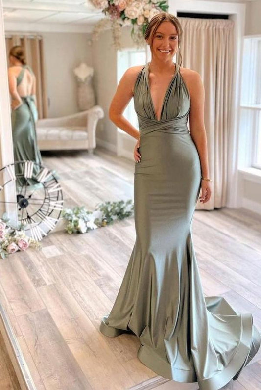 Open Back Sexy Long Prom Dresses,Winter Formal Dresses