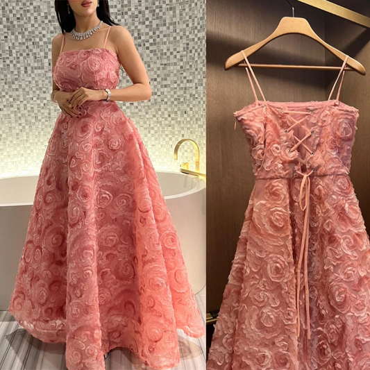 Prom Dress Strapless Women New 3D Roseleaf Fashion Evening Gowns formal occasion dresses