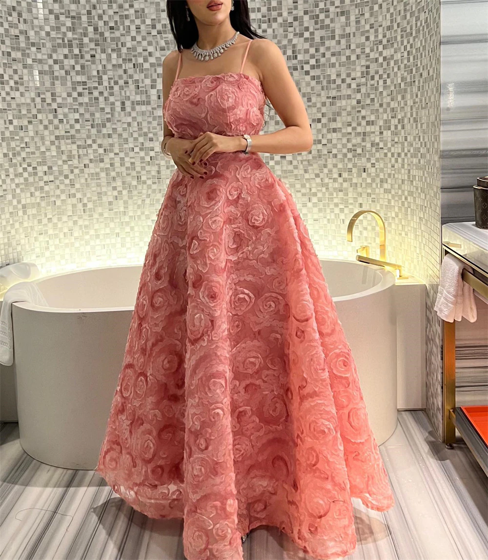 Prom Dress Strapless Women New 3D Roseleaf Fashion Evening Gowns formal occasion dresses