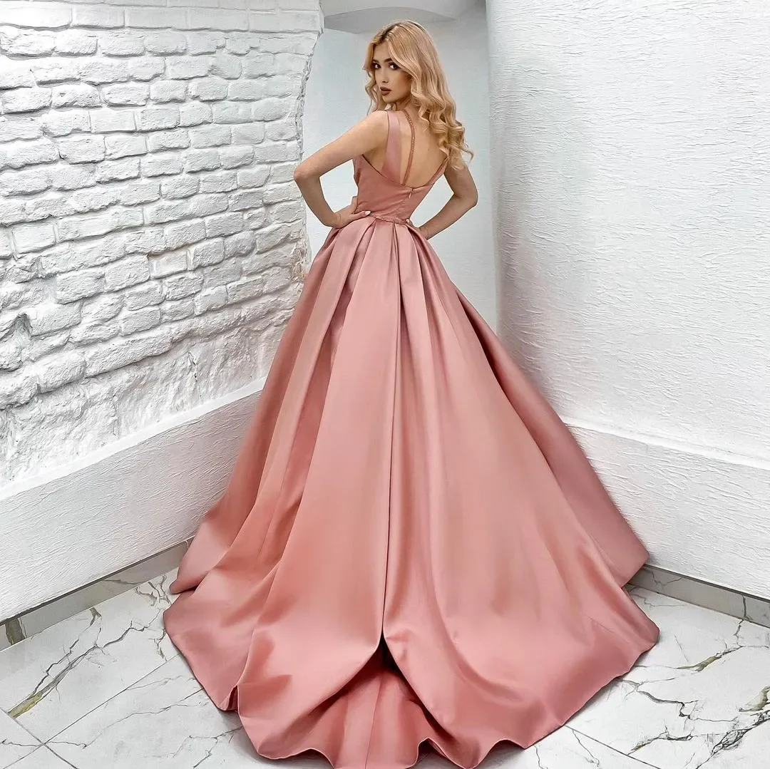 Elegant Princess A Line Luxury Evening Dress Sexy strapless, backless and floor length Graduation Formal PROM Party dress