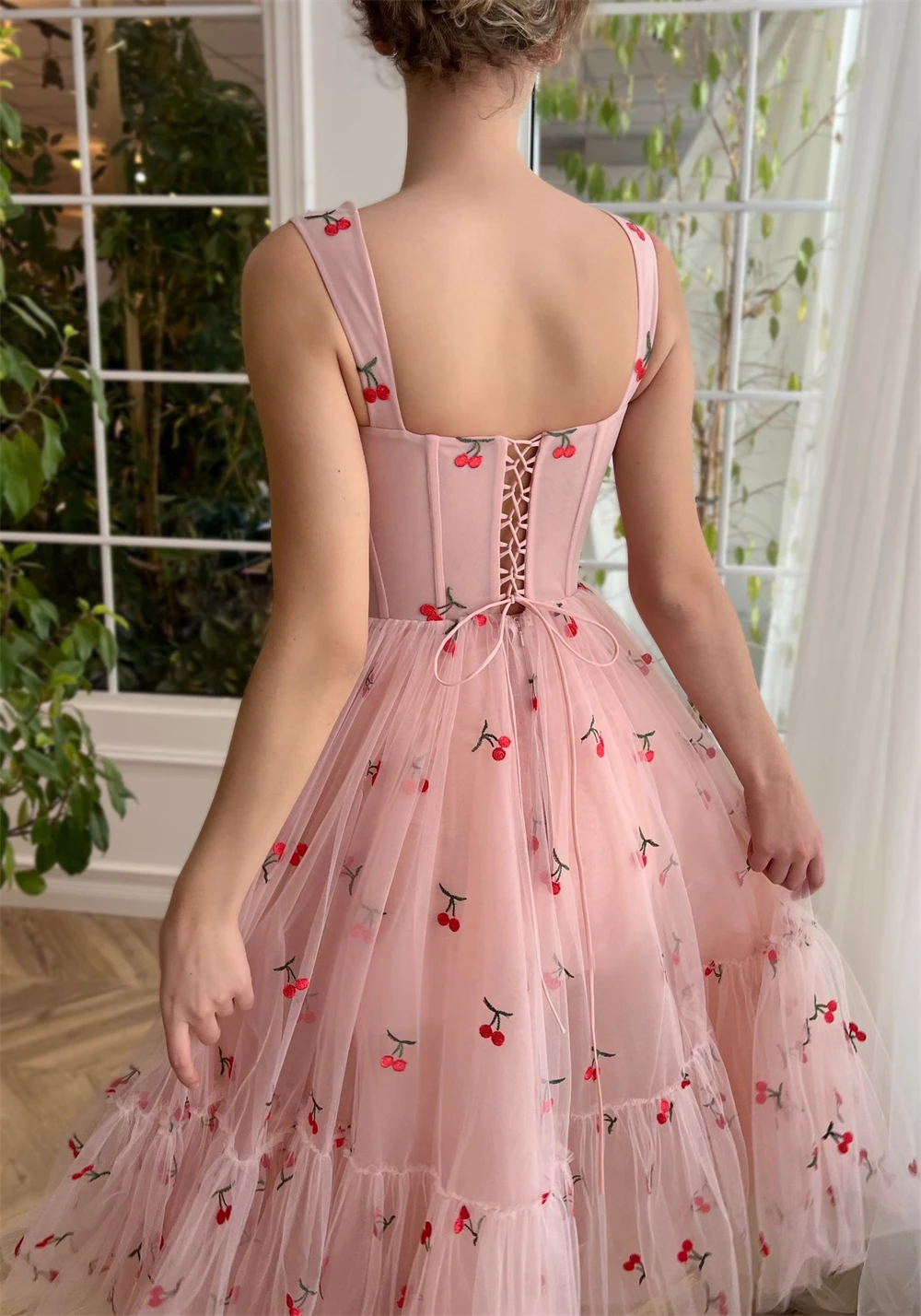 Off-the-shoulder Strapless Homecoming Dress for Teens Pleat Corset Sleeveles Formal Cocktail Party A-line Tea-length Prom Gowns