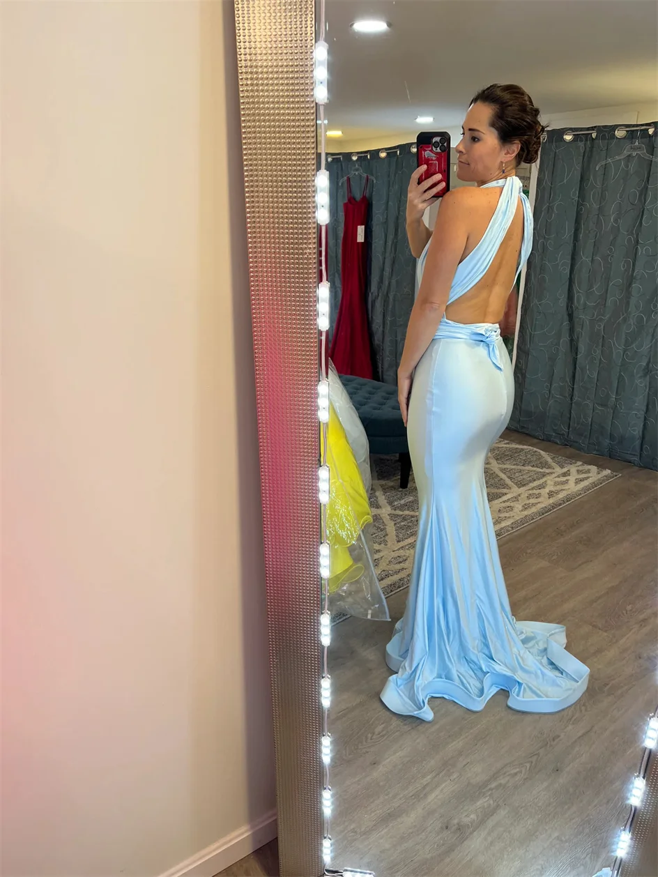 Elegant 72 Styles Multiway Infinity Simple Sleeveless Floor-length A-line Daily Prom Dresses Evening Formal Party Backless Gown