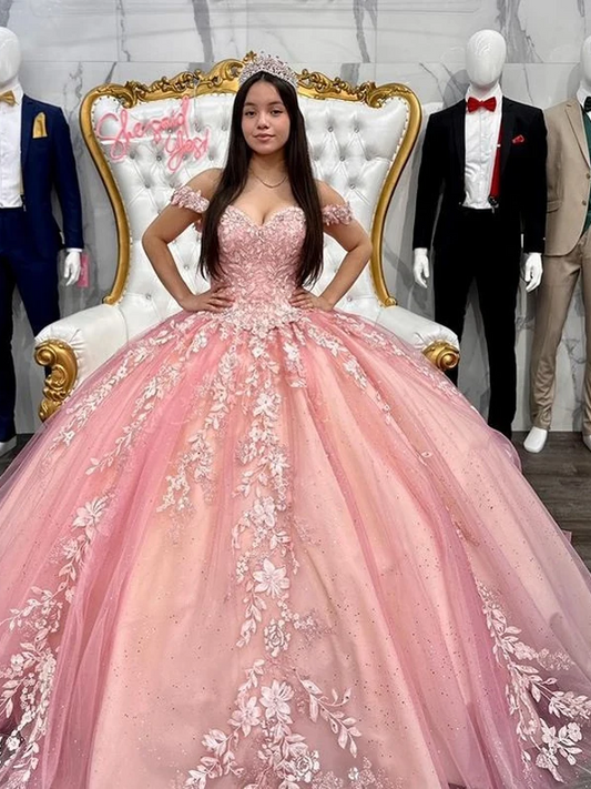 Pink Quinceanera Dresses Mexican 15 Years