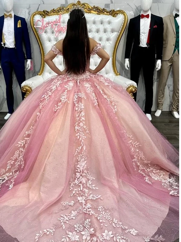 Pink Quinceanera Dresses Mexican 15 Years