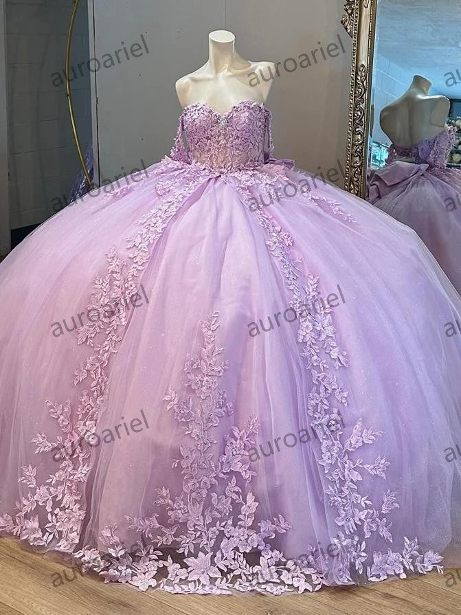 Sweetheart Quinceanera Dress for Teens Bow Lacing Up Rhinestones Off the Shoulder