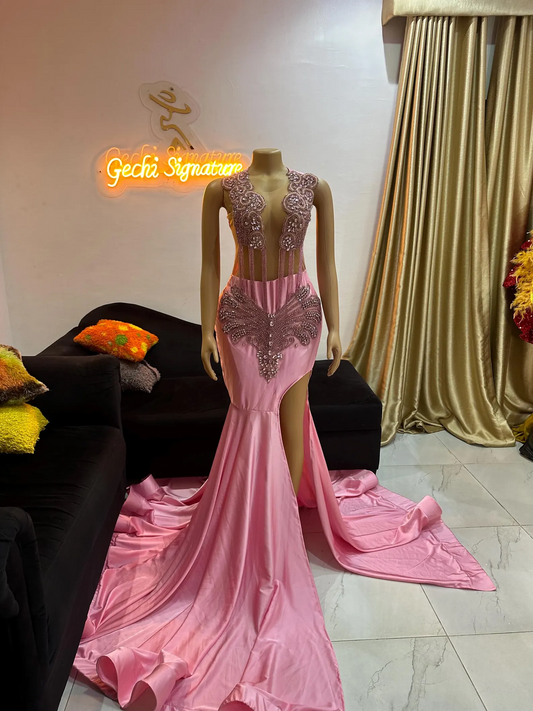 Mermaid Prom Dresses Long Formal Gown Pink prom wedding dress