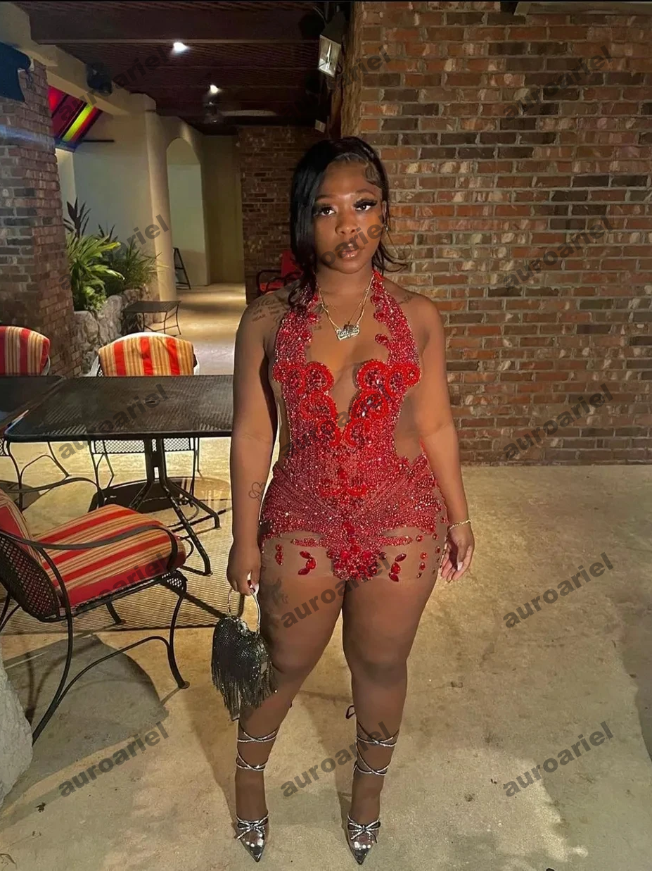 See Through African American Birthday Homecoming Cocktail Dresses