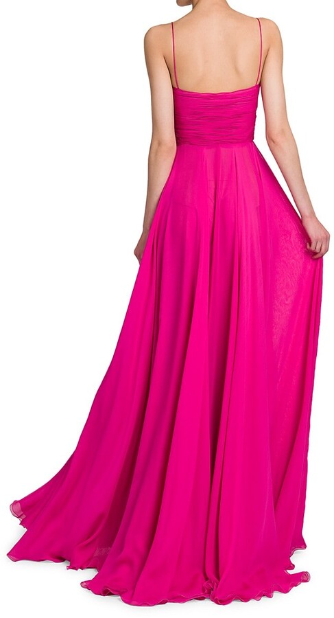 New Style Chiffon Cut Out Sleeveless Prom Gown, A Line Spagetti Straps Long Evening Dress