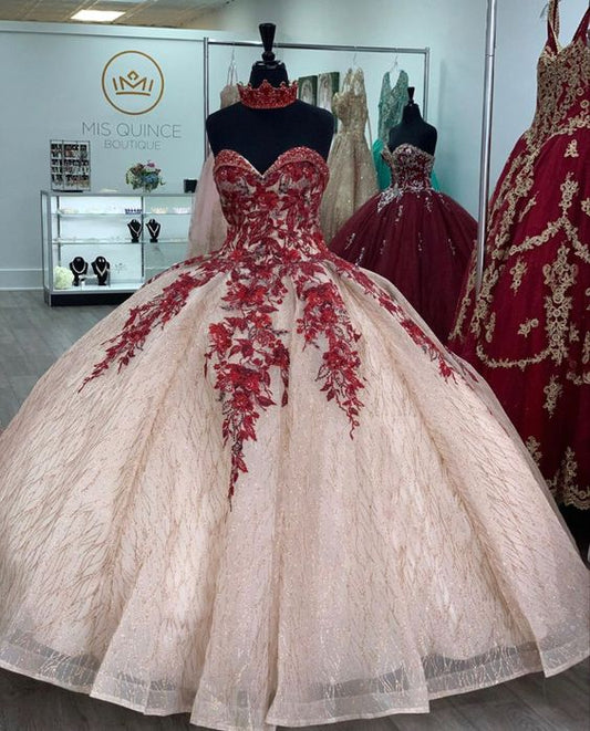 Ball Gown Long Prom Dress A Line Evening Dress Quinceañera dress